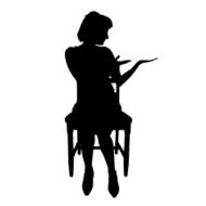 Vector silhouette of a woman N1212