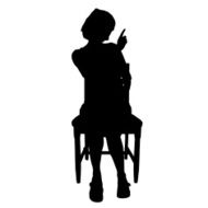 Vector silhouette of a woman N1214