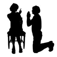 Vector silhouette of couple N242