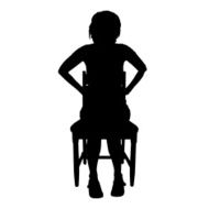 Vector silhouette of a woman N1215