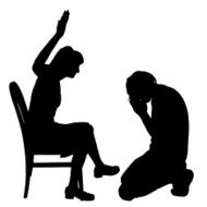 Vector silhouette of couple N243