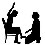 Vector silhouette of couple N244