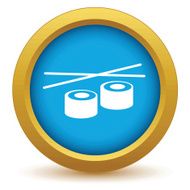 Gold sushi icon