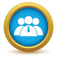 Gold leader of the team icon