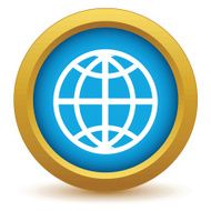 Gold world icon