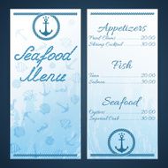 Seafood menu template N2