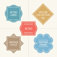 Vintage frames in Red Gold Blue and Brown