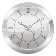 Analog Clock Isolated on a White Background