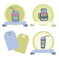 Hand drawn smoothie badges