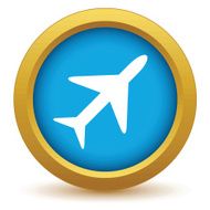 Gold plane icon