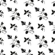 Seamless grape background black and white N2