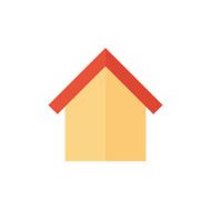 Home flat icon house modern symbol isolated on white