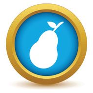 Gold pear icon