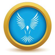 Gold bird icon