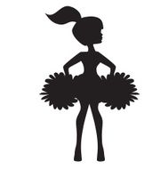 Cheerleader silhouette vector illustration