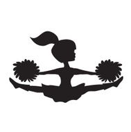 Cheerleader silhouette vector illustration N3