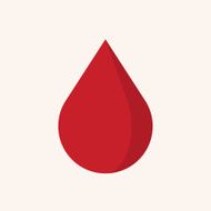 Blood drop vector flat icon
