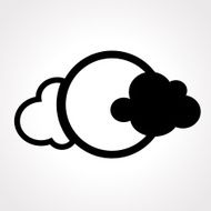moon icon vector