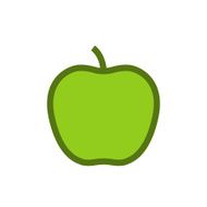 Apple flat modern minimal icon outline colored symbol