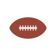 American football flat modern minimal icon rugby vector symbol