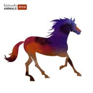 Animals Watercolor vector illustration