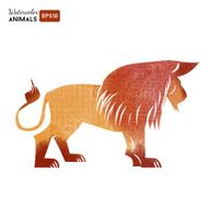 Animals Watercolor vector illustration N2
