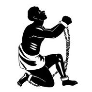 Abolition of slavery Black and white silhouette