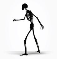 skeleton silhouette in shuffle pose