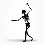 skeleton silhouette in intimidating pose
