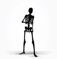 skeleton silhouette in shuffle pose N2