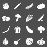 Vector Set of Vegetables Icons N6