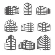 Dimensional building as a design web icons