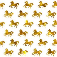 Racing horses seamless pattern Vector background