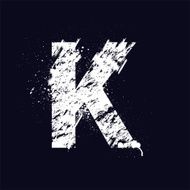 Grunge letter K N2