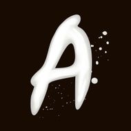 3d milk letter A