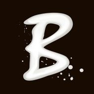 3d milk letter B