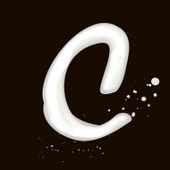 3d milk letter C