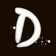 3d milk letter D
