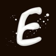 3d milk letter E