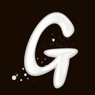 3d milk letter G