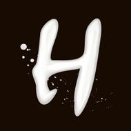 3d milk letter H