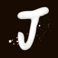 3d milk letter J