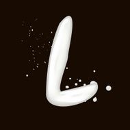 3d milk letter L
