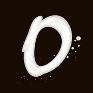 3d milk letter O