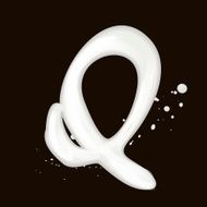3d milk letter Q