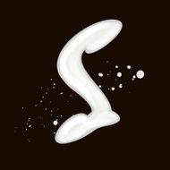 3d milk letter S