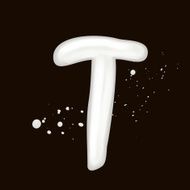 3d milk letter T