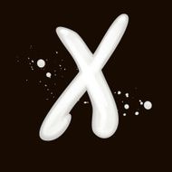 3d milk letter X