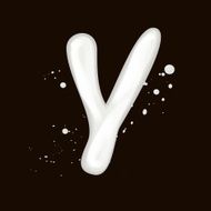 3d milk letter Y