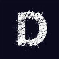 Grunge letter D N2